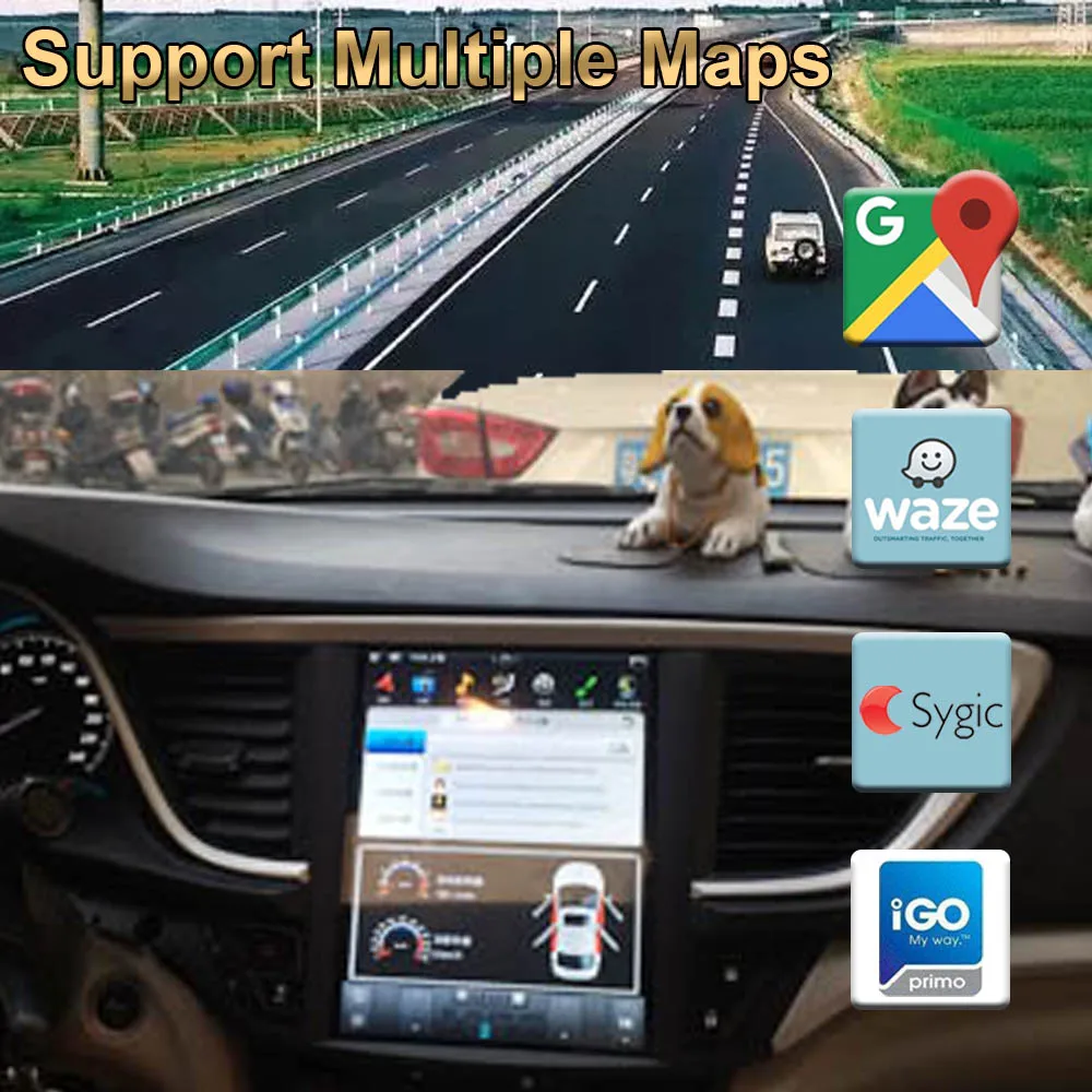Автомобильный GPS-навигатор на Android 9 0 в стиле Тесла для Opel Astra K 2016-/Buick Excelle