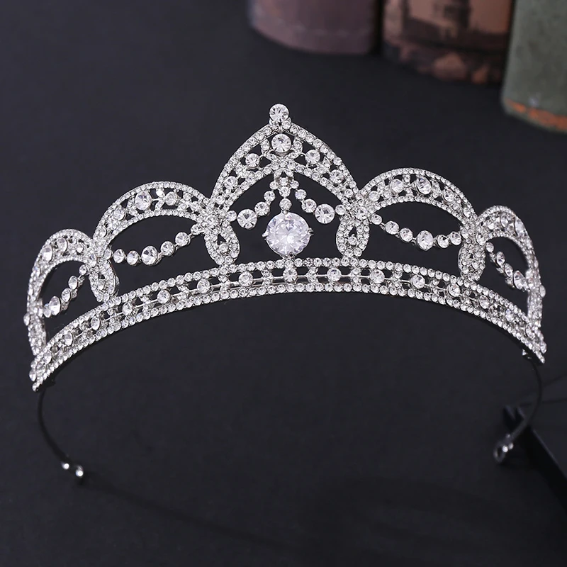 

Тиара невесты Стразы с кристаллами новая свадебная корона в европейском и американском стиле свадебные аксессуары для волос для женщин укр...