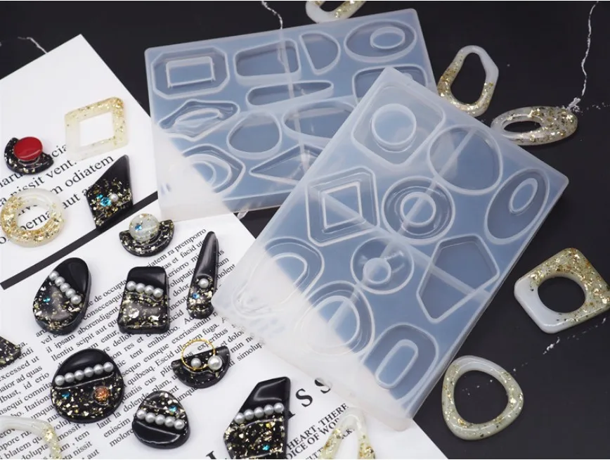 Новый DIY Кристалл эпоксидная Форма Треугольник круговой эллипс геометрическая