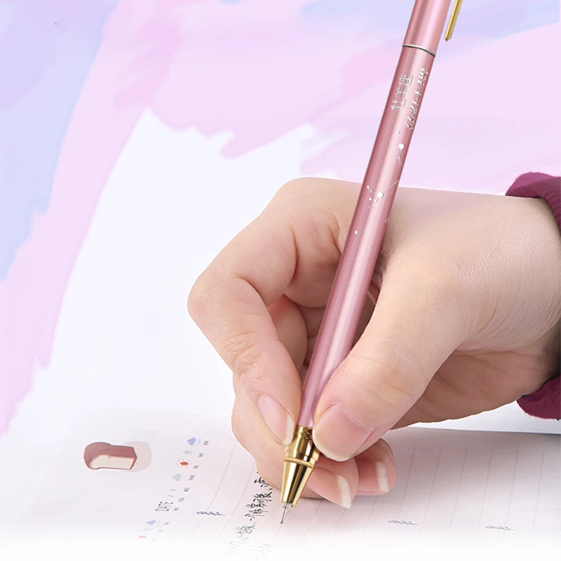 Гелевая ручка 0 5 мм созвездие парная металлическая тяжелая на ощупь для подписи