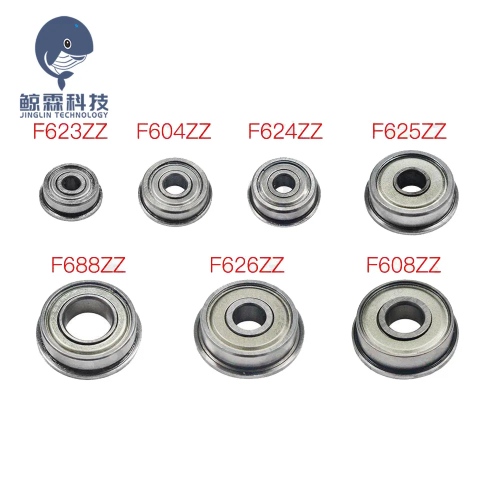 

Фланцевые шарикоподшипники F604ZZ F623ZZ F624ZZ F625ZZ F684ZZ F688ZZ, запчасти для 3D-принтеров, радиальный шкив, алюминиевые детали, 10 шт.