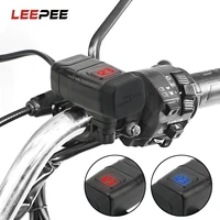 leepee vehicle mounted motorcycle quick charger digital voltmeter adapter on off switch qc 3 0 moto accessories dual usb charger