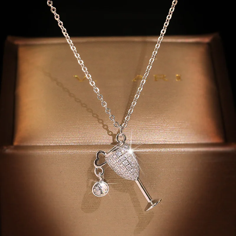 Бокал для вина микро проложить лаборатории с алмазными подвесками Замшевые