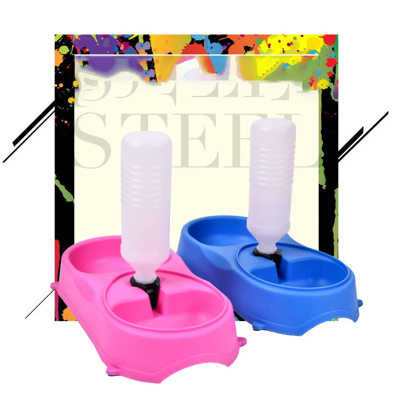 

Dog Cat Drinking Feeding Feeder Eat Food Bowl Plastic Automatic Water Dispenser Pet Feeder Bowls Supplies DropShipping