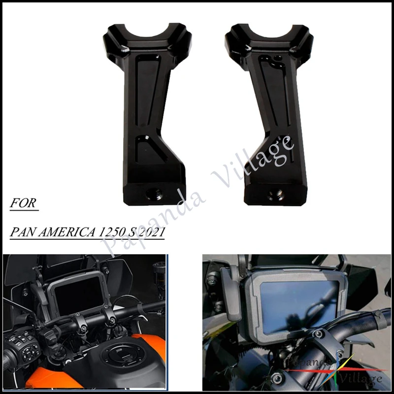 

1 Pair Motorcycle 2" CNC aluminum Tall Handlebar Risers For Harley PAN AMERICA 1250 S PA1250 PAN AMERICA1250 S 2021 2020 Black