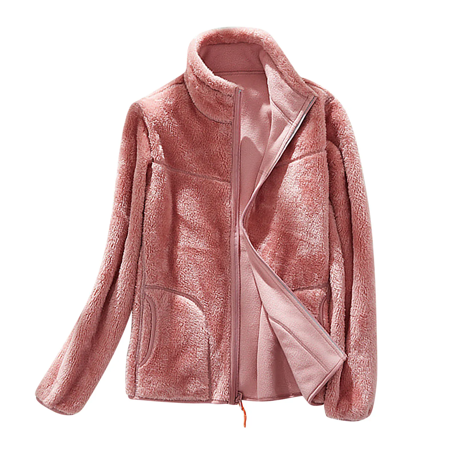 

Женская однотонная верхняя одежда, зимнее Модное теплое Двустороннее пальто с длинным рукавом, повседневная куртка, зимняя куртка