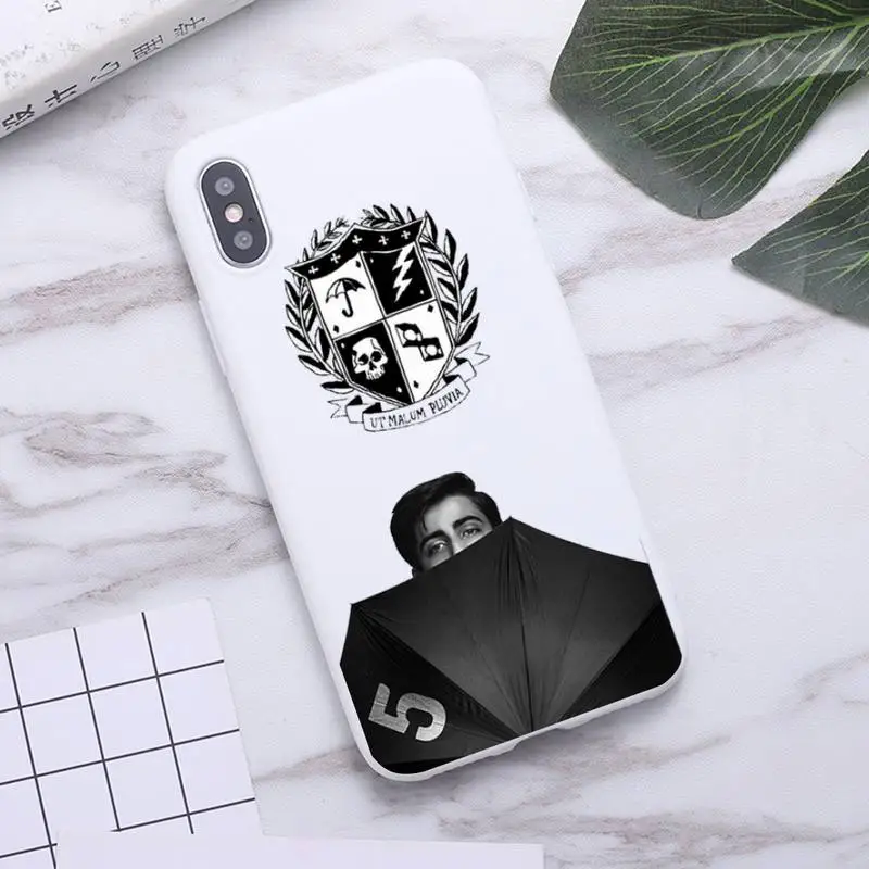 Number Five The Umbrella Academy Чехол для телефона iPhone 12 mini 11 Pro Max X XR XS 8 7 6s Plus Силиконовые чехлы "Конфетно-белые" на.