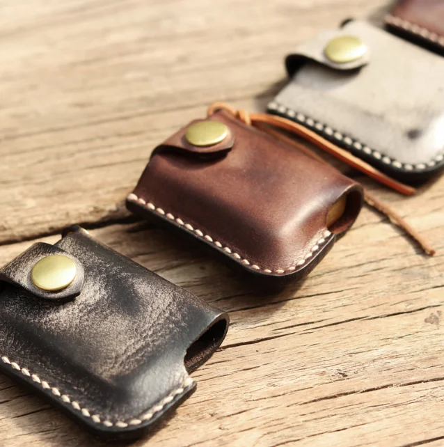 Лучший винтажный одноразовый чехол из натуральной кожи для сигарет зажигалки