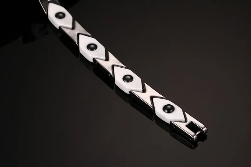 Fashion Men Ceramic Bracelets Medical Alert Bracelet Men Jewelry Healthy Magnetic Energy Bracelet Jewelry