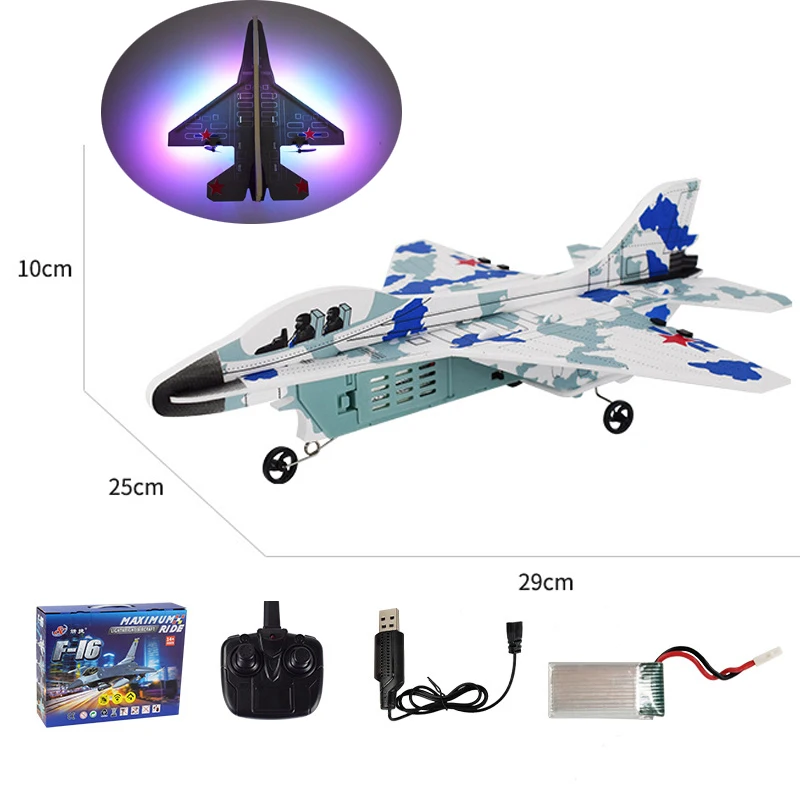 Детский радиоуправляемый самолет с светодиодный ционным управлением боевой F16