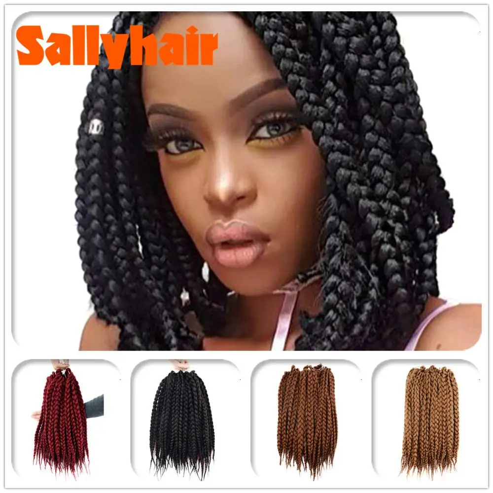Sallyhair Box косички синтетические для наращивания 14 дюймов черные коричневые