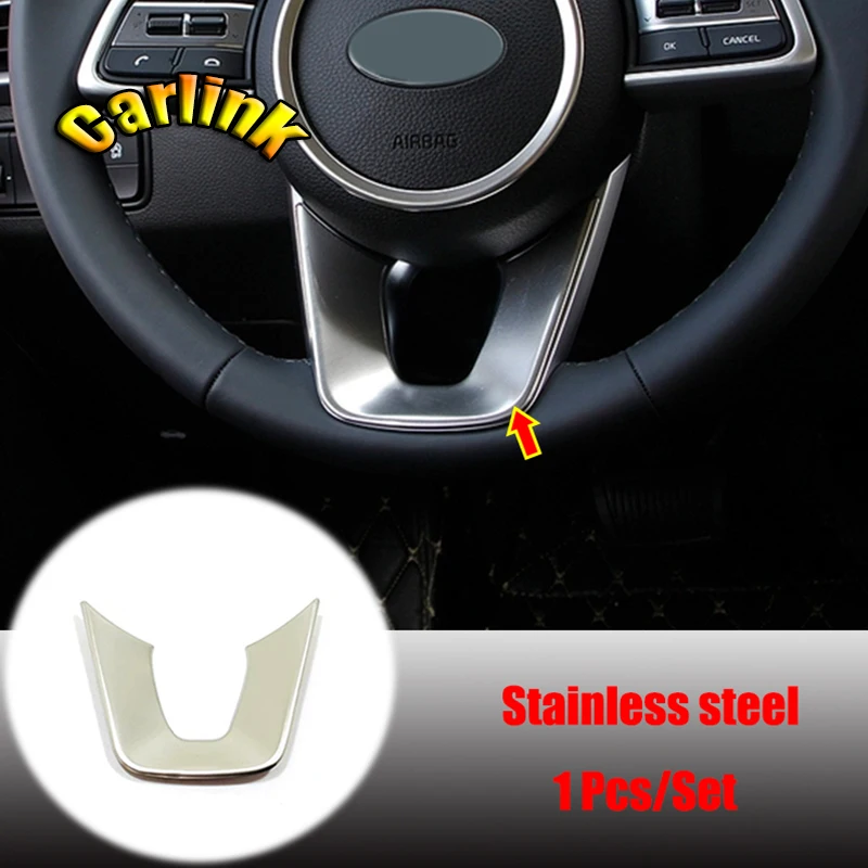 

Stainless steel Car steering wheel button sticker Decoration Cover Trim For KIA Forte Ceed SW 2018 Car Interior Accessories 1pcs