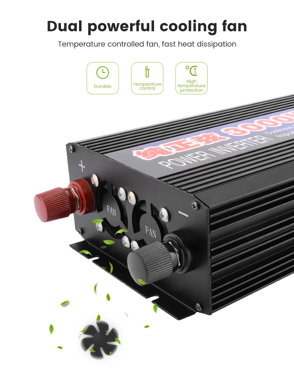 AIYIMA 3000 Вт Чистая синусоида Инвертор DC12V/24 В к AC110V220V 50 Гц автомобильный инвертор преобразования усилитель двойной цифровой дисплей