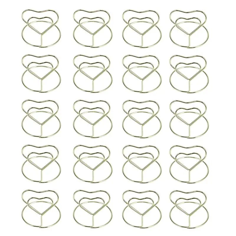 20 шт. декоративные держатели для карт в форме сердца милые банкетов и столов с