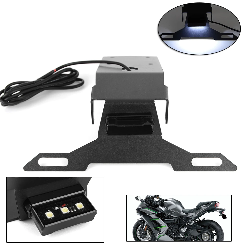 

For KAWASAKI Ninja H2 SX H2-SX 2019 2020 2021 Rear License Plate Holder Bracket Mount Motorcycle Accessories