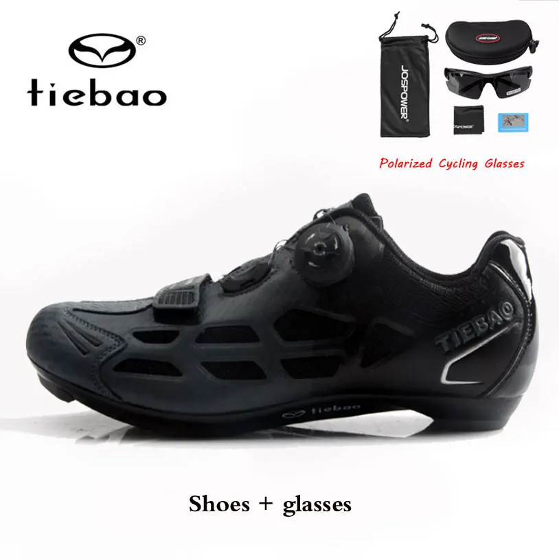 black with glasses Tiebao/Мужская обувь для езды на велосипеде; Нескользящая дышащая велосипедная обувь; спортивные гоночные кроссовки; обувь для велосипеда; Zapatillas Ciclismo - Цвет: black with glasses