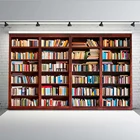 Фон Mehofoto для фотографии книжные полки в библиотеке фон для фотостудии Снова в школу Y-473