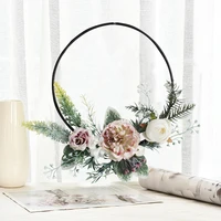 wall decoration wreath garland the simulation flower vine rattan hoop artificial flowers ring