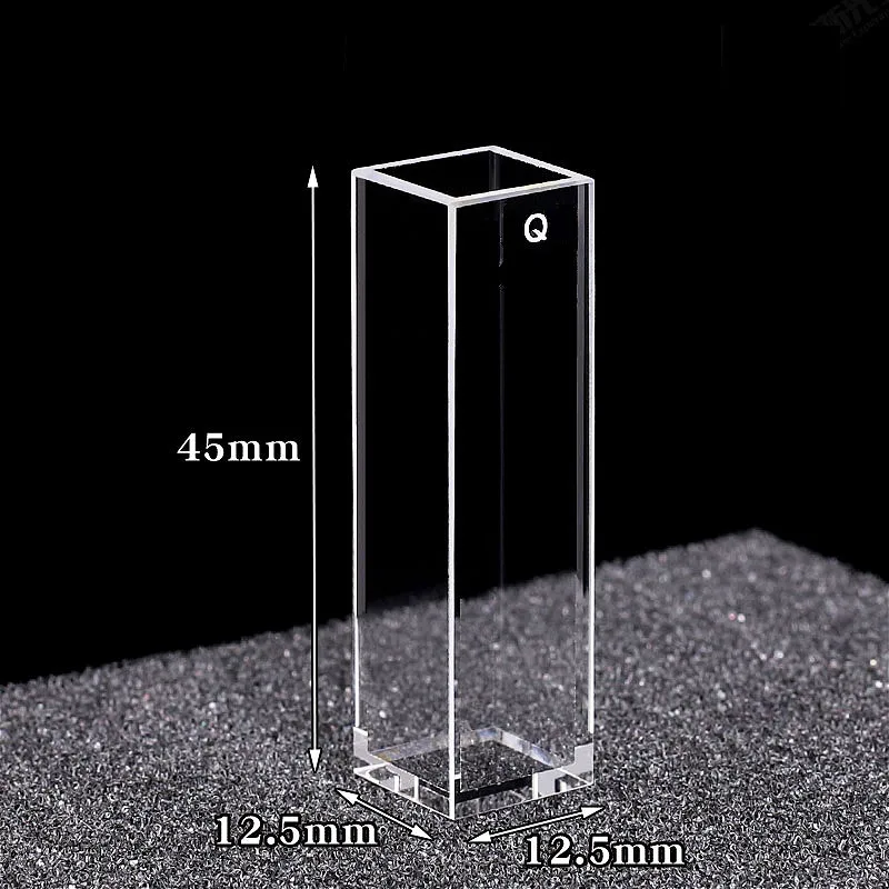 Tanie Fluorescencyjna Kuweta Kwarcowa ścieżka świetlna 10 Mm Pięć Bocznych Przezroczystych Okien Wysoka Przepuszczalność światła Odporność Na Korozję 1 / PK