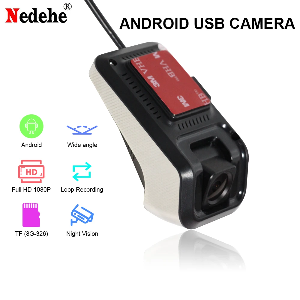 Nedehe ADAS 1080P Car Dash Camera USB DVRs Video Recorder Front and Rear Dashcam Auto Recorders For Android Multimedia Player