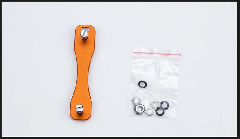 Orange EDC держатель для ключей алюминиевый сплав брелок гибкий держатель для ключей зажим EDC алюминиевый держатель для ключей зажим для ключей Органайзер папка - Цвет: Orange