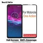 Закаленное стекло для Motorola One Action, 2 шт., 100% оригинал, полное покрытие