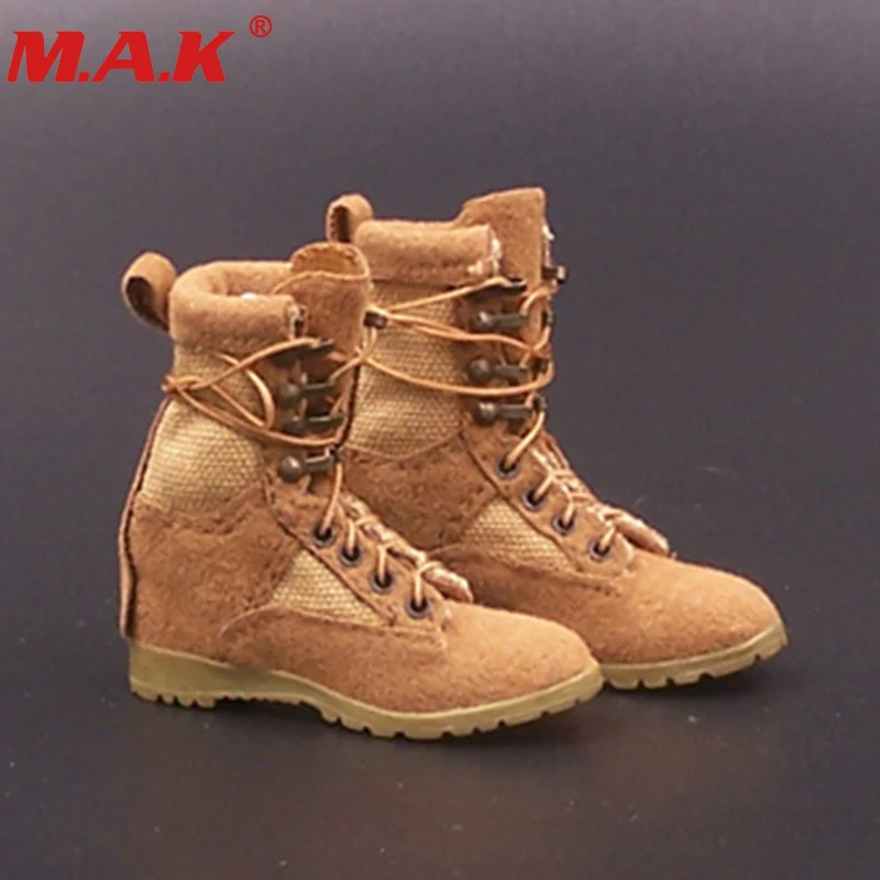 1:6 scale female girl combat boots model sand yellow color f