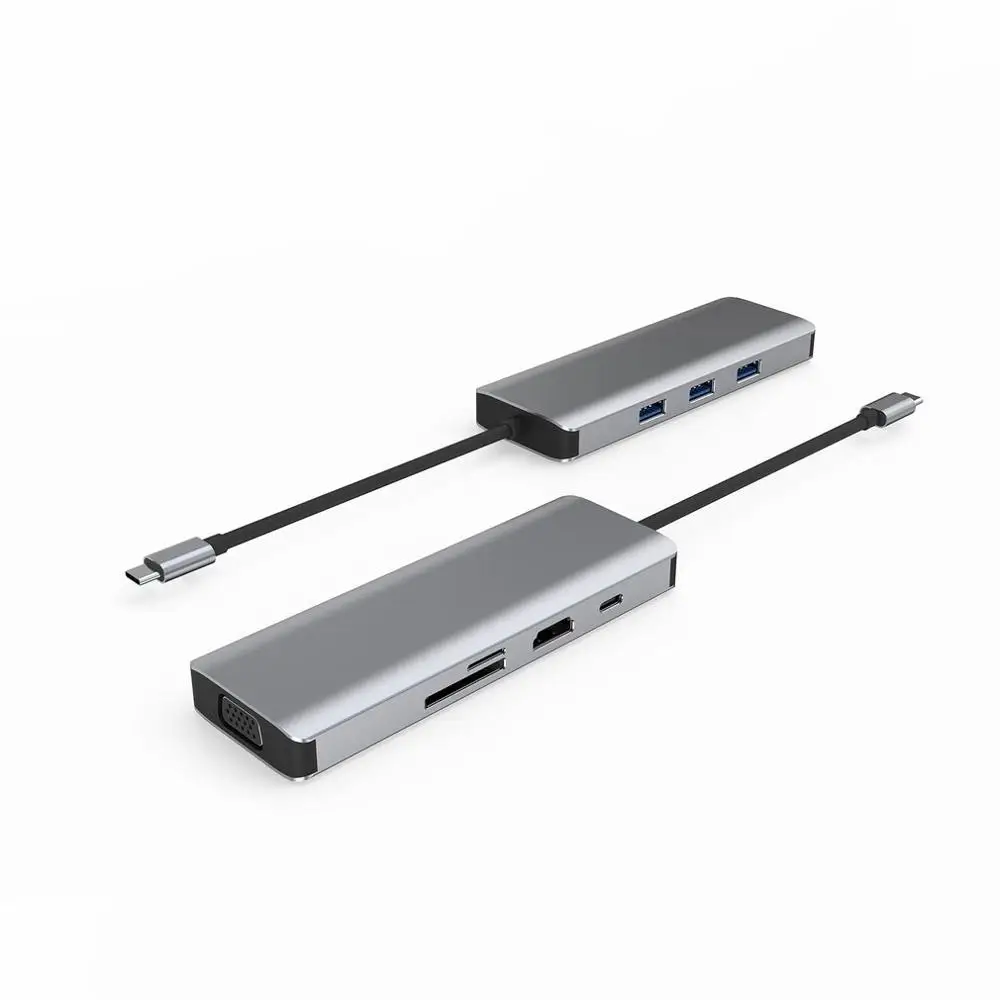 USB 3 0 Type-C концентратор к 4K HDMI VGA 3X Pd зарядный порт с концентратором TF SD считыватель