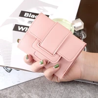 2021 women wallet mini money purses lady pu leather short coin purse fashion hasp small money pocket card holder new