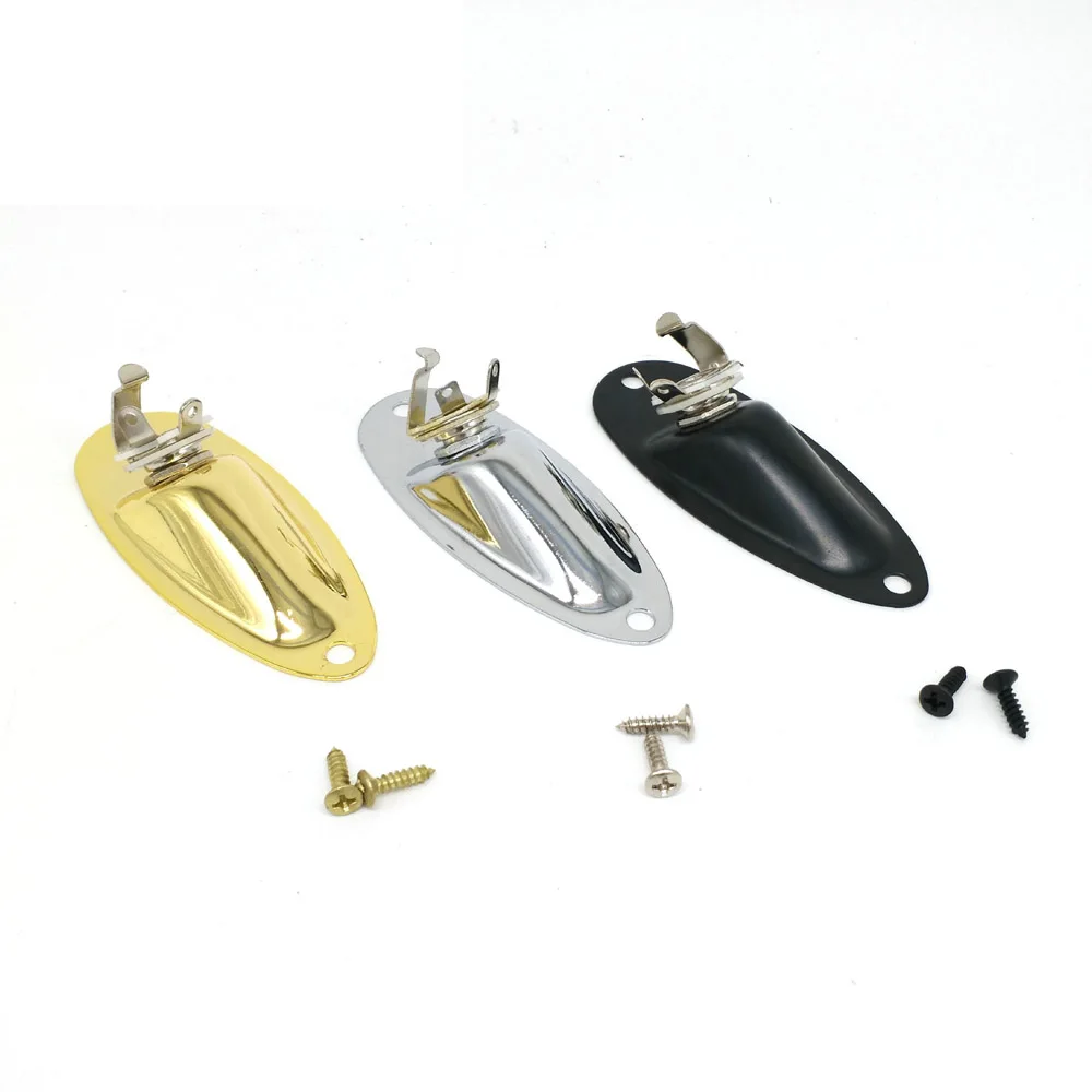 

Ohello Electric Boat Style Output Jack 6.35mm Guitar Pickup Output Jack Plate Musical Instrument Guitar Output Jack Socket Part