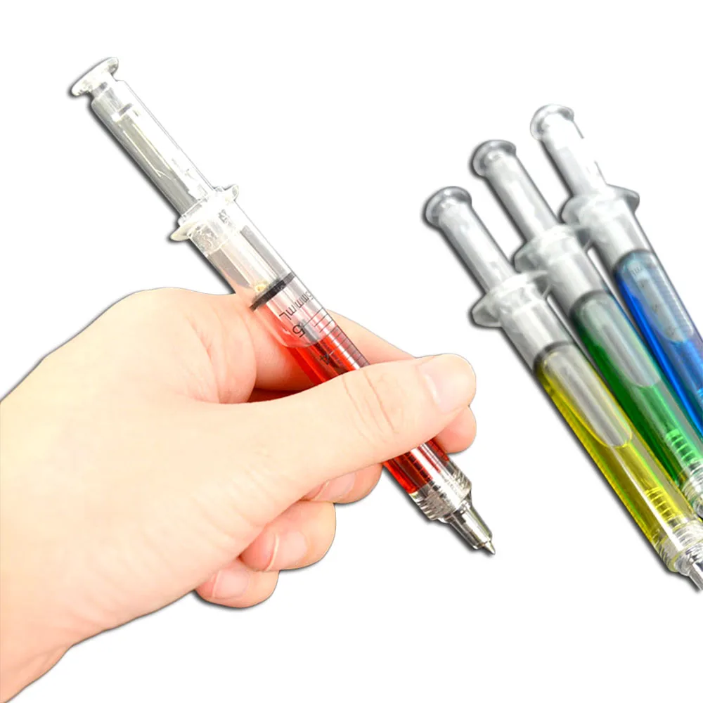 4 шт. капиллярная трубка Форма черная чернильная шариковая ручка Шприц