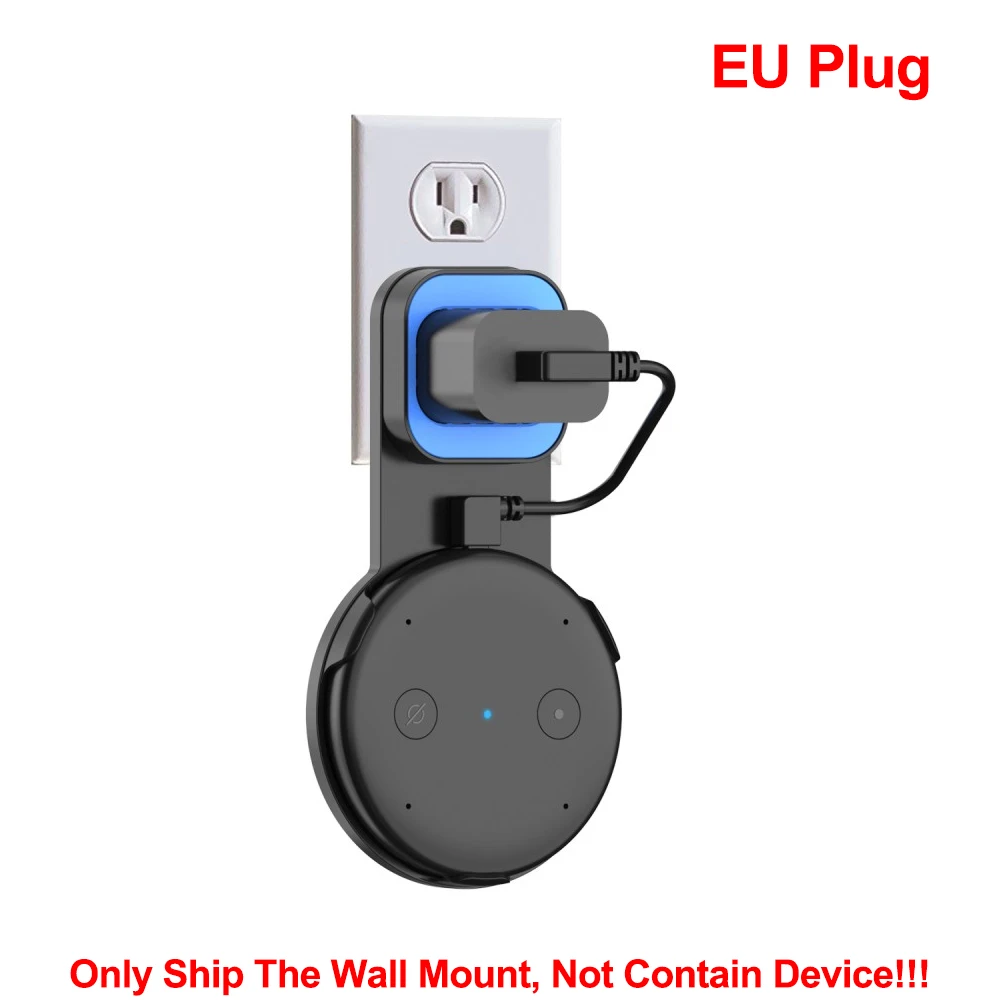 EU-BLACK Выход настенное крепление, вешалка держатель для Amazon Echo Вход кронштейн гнезда Экономия пространства аксессуары в Спальня Ванная комната Кухня жизни - Цвет: EU-BLACK