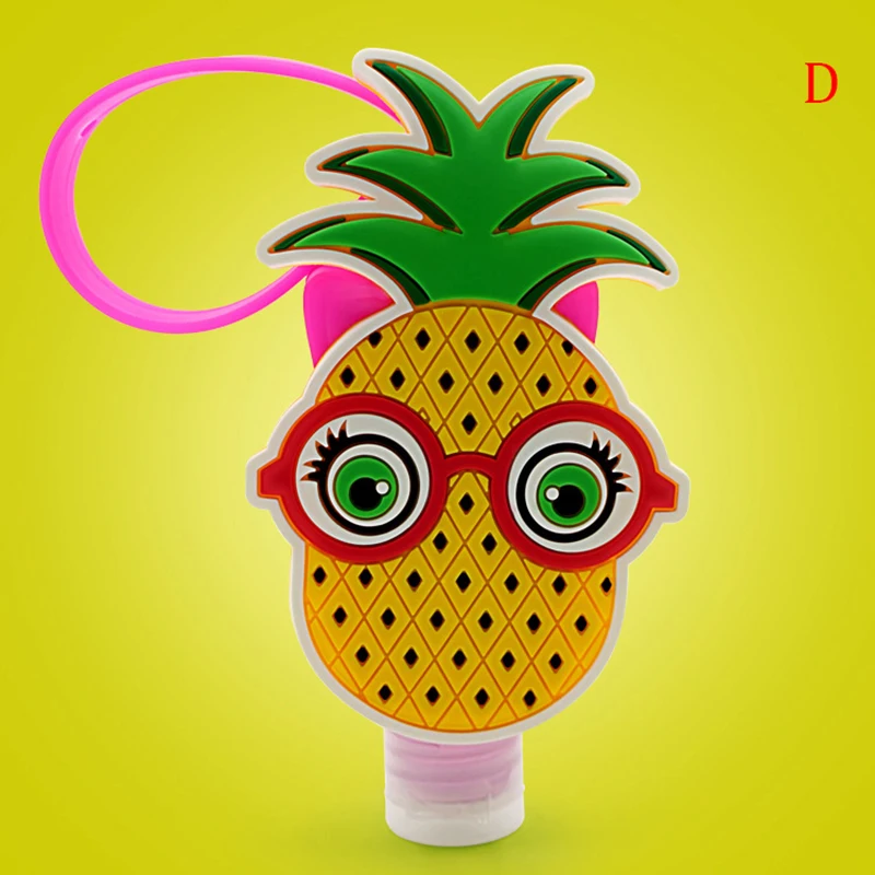 

Silicone Cute Cartoon Mini Hand Sanitizer Bottle Empty Detachable Cover Travel Portable Holder