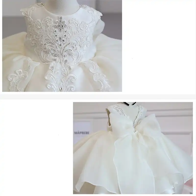 Mega Promo 30 Off Enfants De Vetements Robe Blanche Bebe Fille Enfants 1 An Anniversaire Robe De Princesse Petite Fille Robes A Fleurs Fete Et Mariage Robe De Bapteme Infantile Reviews 0505 Item Frmsk1005