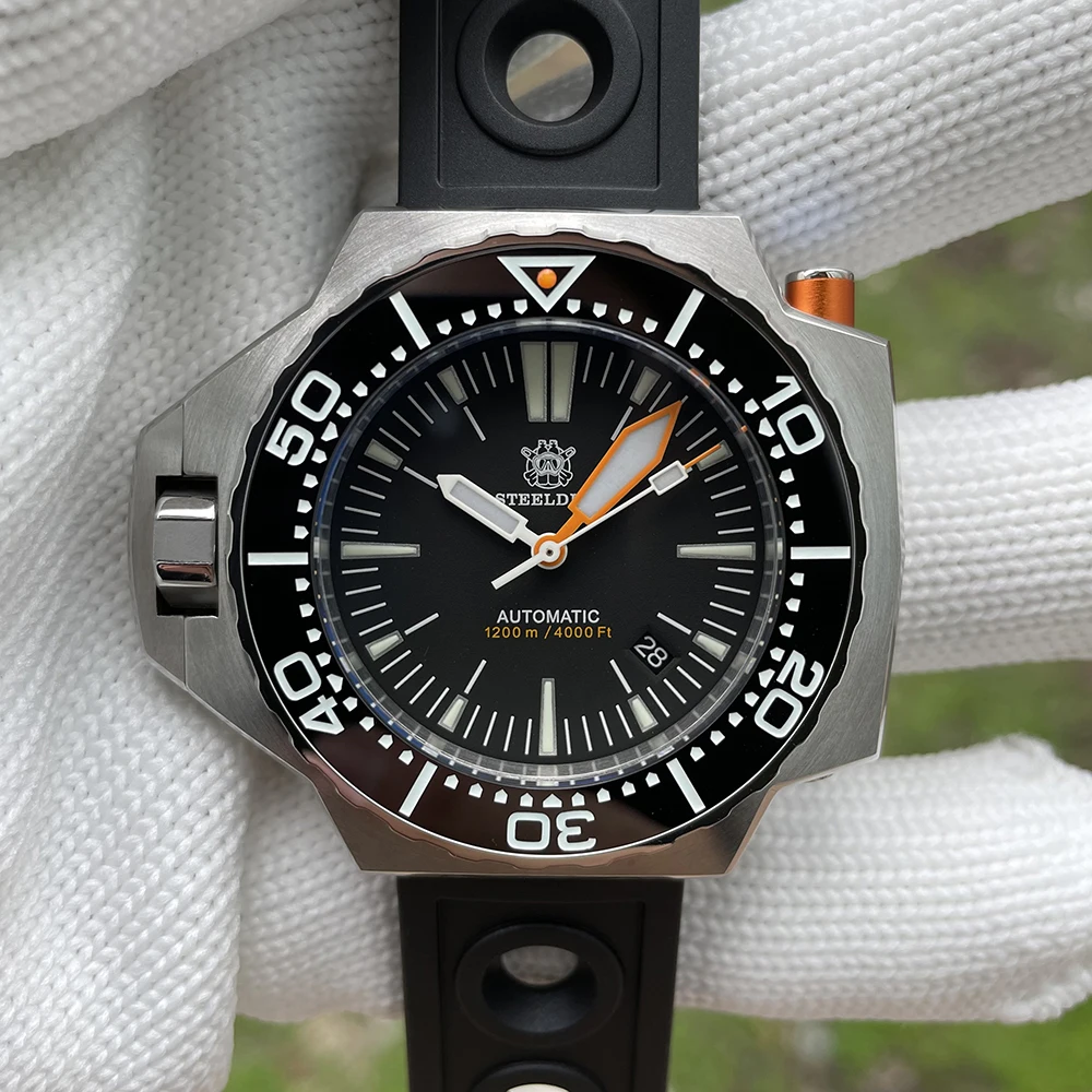 STEELDIVE 1969 механические часы для дайвинга 1200 м водонепроницаемый NH35 сапфировый