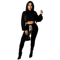 2021 new winter hoodies tops and pants two piece set women tracksuit top trousers casual sportwear
