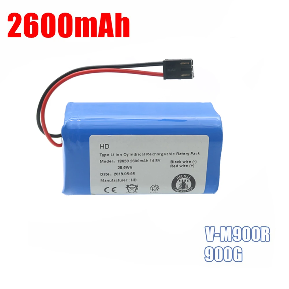 

14,8 V 2600mAh Высокое качество Горячая Распродажа литий-ионная аккумуляторная батарея для PUPPYOO V-M900R 900G Робот-очиститель