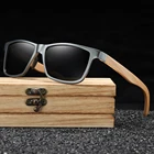 Мужские солнцезащитные очки HDCRAFTER, квадратные поляризационные очки с деревянными линзами по рецепту для коррекции близорукости и дальнозоркости