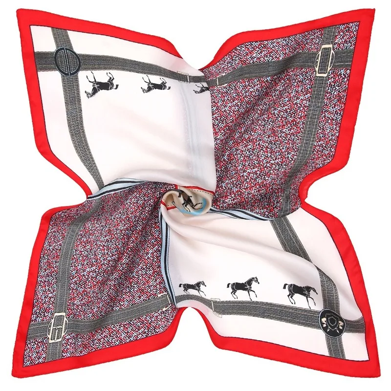 

Шарф женский из искусственного шелка, сатина, 53 см