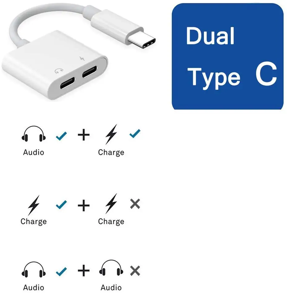 Cherie двойной тип C разъем для зарядки USB C наушники адаптер для samsung Xiaomi huawei Oneplus аудио сплиттер наушники Auriculares