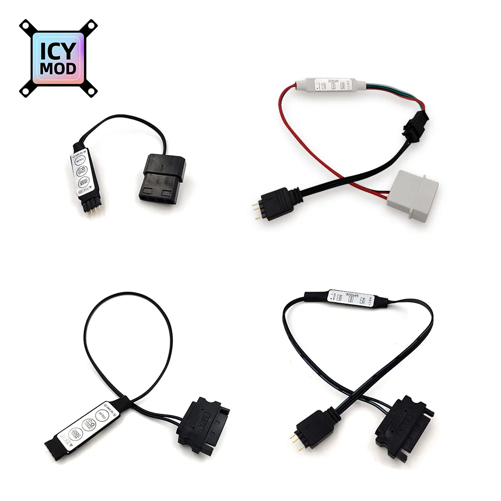 Преобразователь источника питания 5 в 3 контакта в Molex, интерфейс Molex 4 контакта, разъем RGB 12 В 4 контакта, кабель-переходник, материнская плата AURA PC MOD - изображение