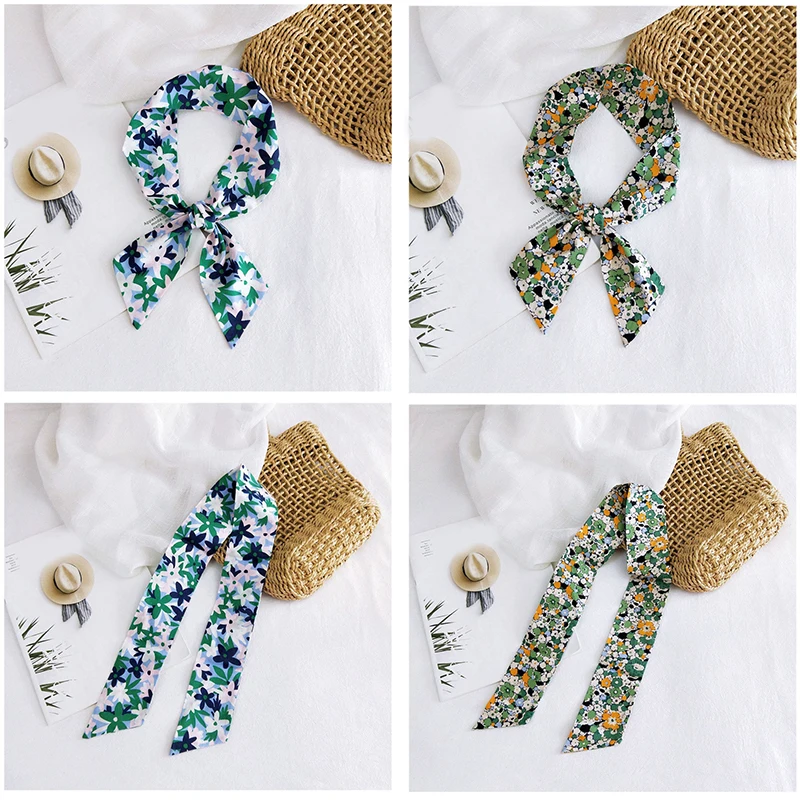 Высокое качество модели цветок узкий шарф Диагональная полоса маленький саржа