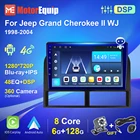Автомагнитола 2DIN для Jeep Grand Cherokee II WJ 1998-2004, Android, стерео, мультимедийный видеоплеер, навигация, GPS, аудио для автомобилей