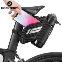 rockbros bicycle bag 1 5l bike bag water repellent durable reflective mtb road bike with water bottle pocket cycling accessories