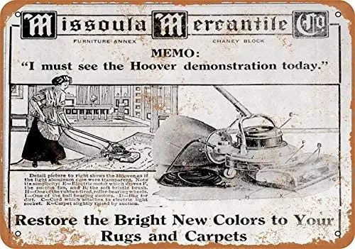 

Metal Sign - Hoover Vacuum Cleaner - Vintage Bar Wall Decorative