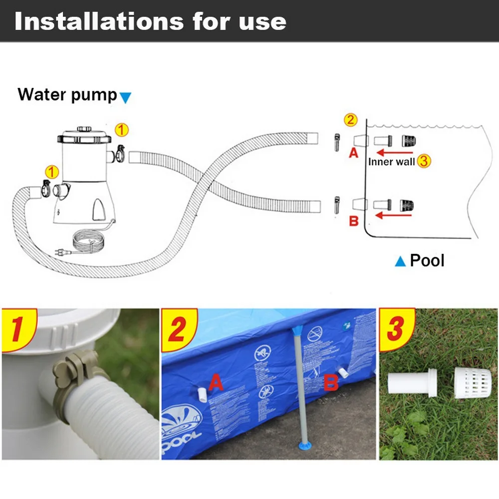 Электрический Фильтрующий насос для бассейна большой фильтр бытовой очиститель