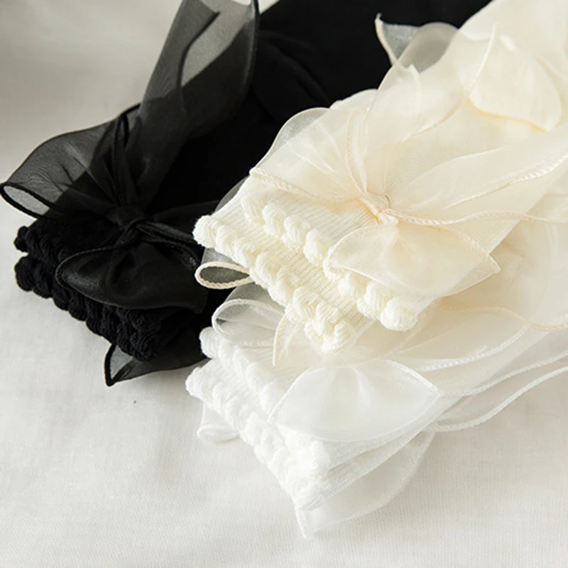 

Lolita Style Cute Hosiery Cotton Comfortable Socks For Girls Girls Sweet Princess Socks Solid Color Simple Bowkot Ankle Socks