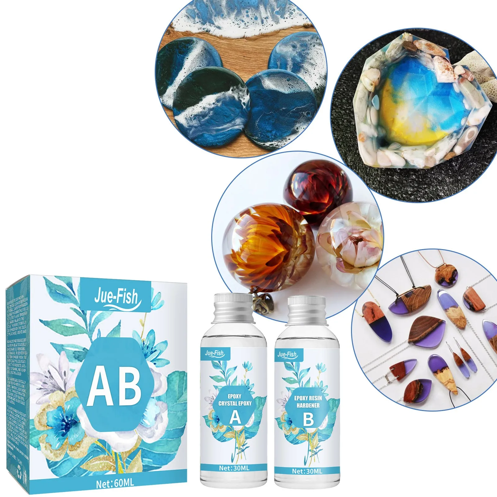 A и B быстросохнущий Клей для эпоксидной смолы Супер прозрачный | Строительство