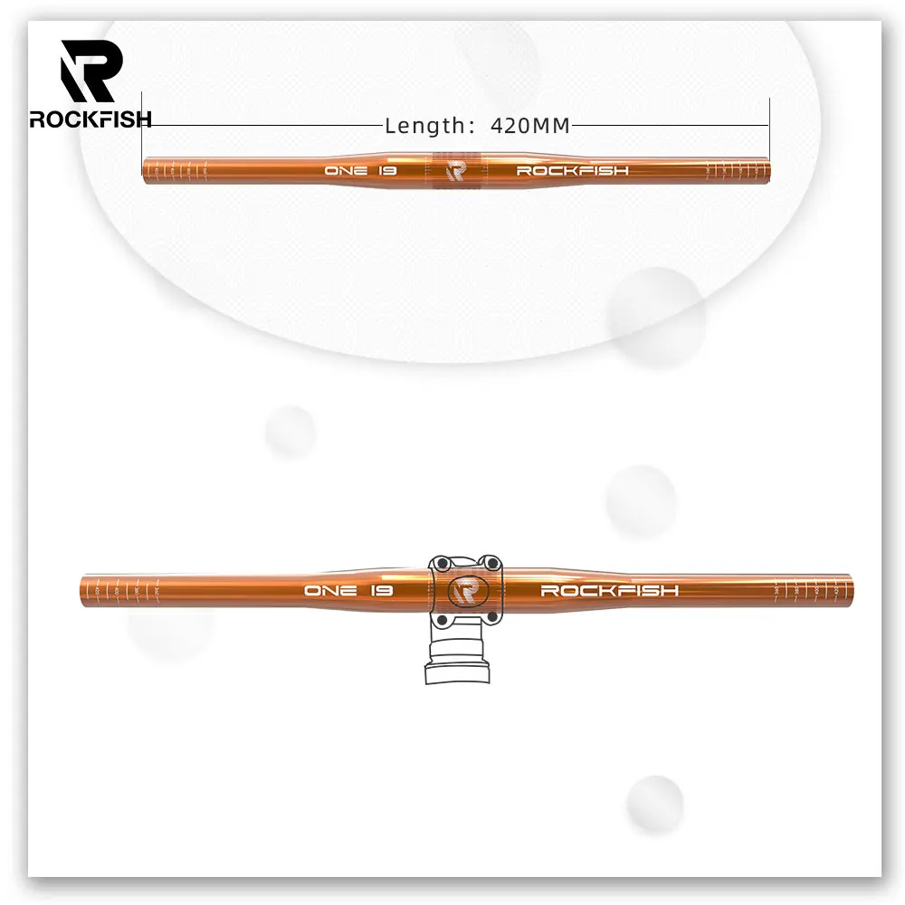 

Rockfish CC102/19 Children's Pure Color Racing Bike 25.4mm*19mm Aluminum alloy one-nine straitht handlebar Length 420MM