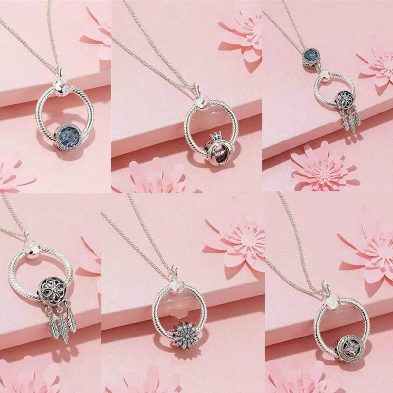 

100% 925 Sterling Silver Spring Letter O Pendant fashion Necklace Female